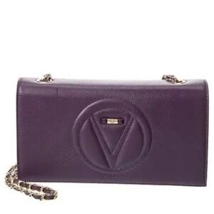 VALENTINO BY MARIO VALENTINO Lena Signature Leather Shoulder Bag In Mulberry